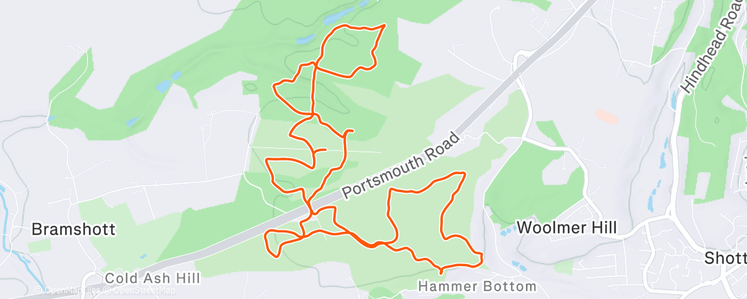 Map of the activity, Lunch Run