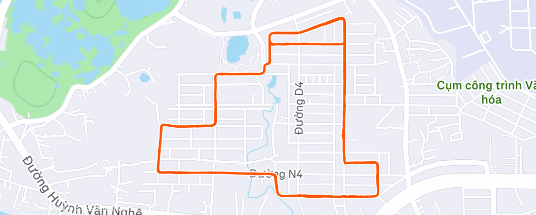 Map of the activity, Morning Run