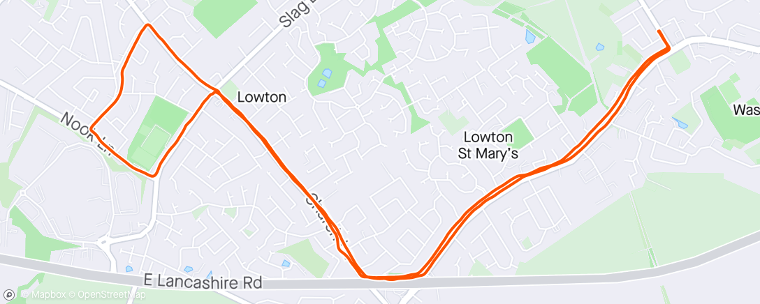 Map of the activity, St Lukes-Derby Road Loop AC Steady