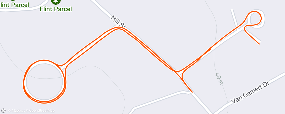 Map of the activity, Afternoon Run