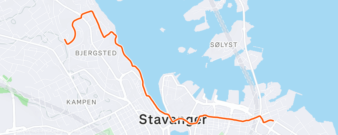 Map of the activity, Morning Run