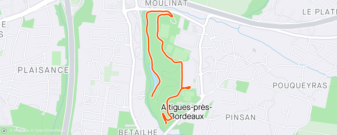 Mapa de la actividad (Course à pied dans l'après-midi)