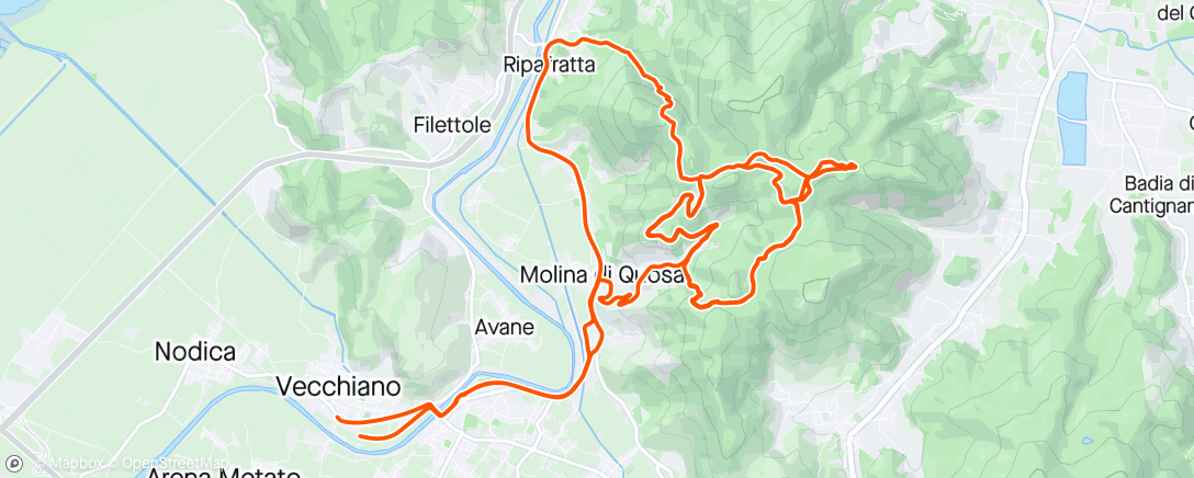 Mapa de la actividad, Sessione di e-mountain biking pomeridiana 