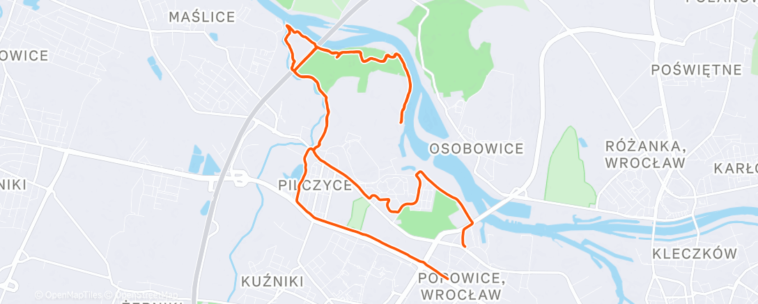 Map of the activity, Afternoon Ride