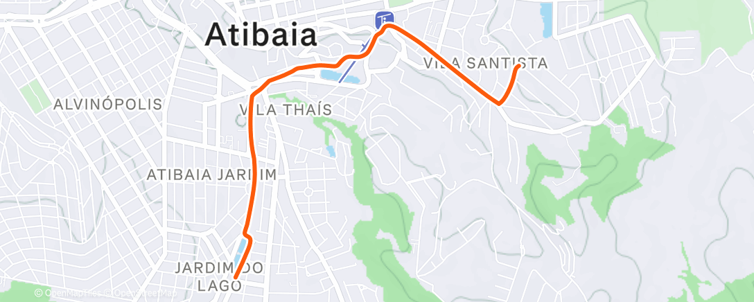 Map of the activity, Volta do treino