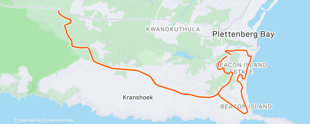 Map of the activity, Morning Ride