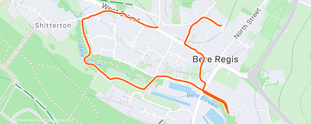 Map of the activity, Afternoon Walk