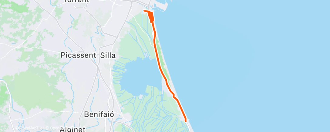 Карта физической активности (Bicicleta por la tarde)