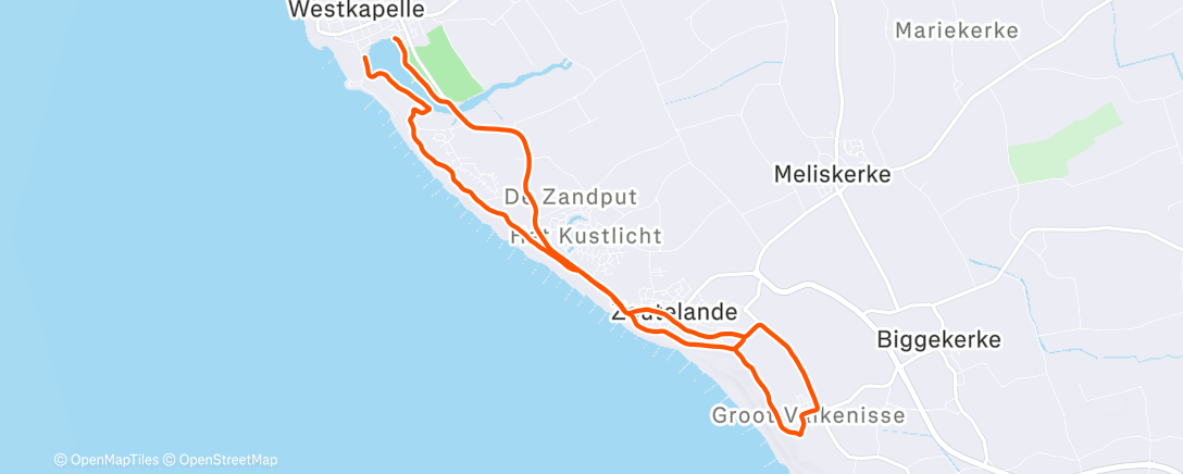 Map of the activity, 2x2000m 4x1000m