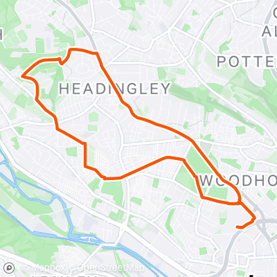 Otley Road / Headingley / West Park / Woodhouse Moor | 9.5 km Running ...