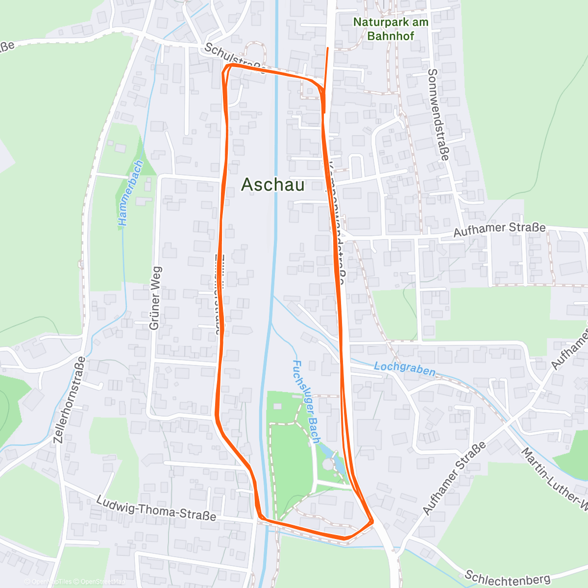 Map of the activity, Vorsilvesterlauf Aschau