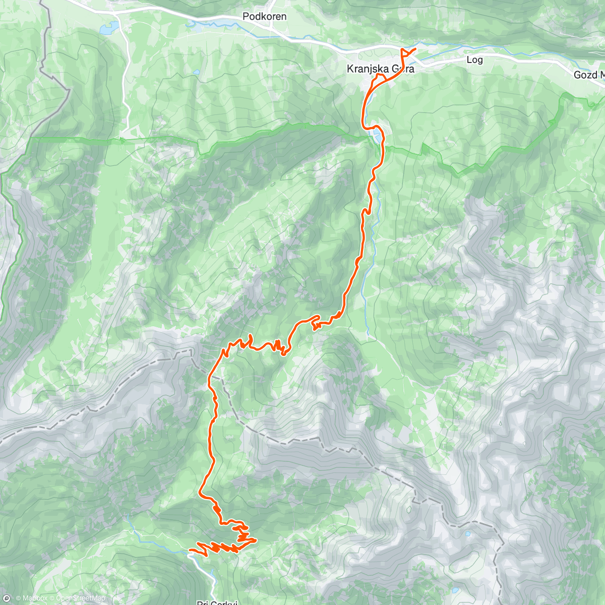 Map of the activity, Kranjska Gora  )( VRŠIČ