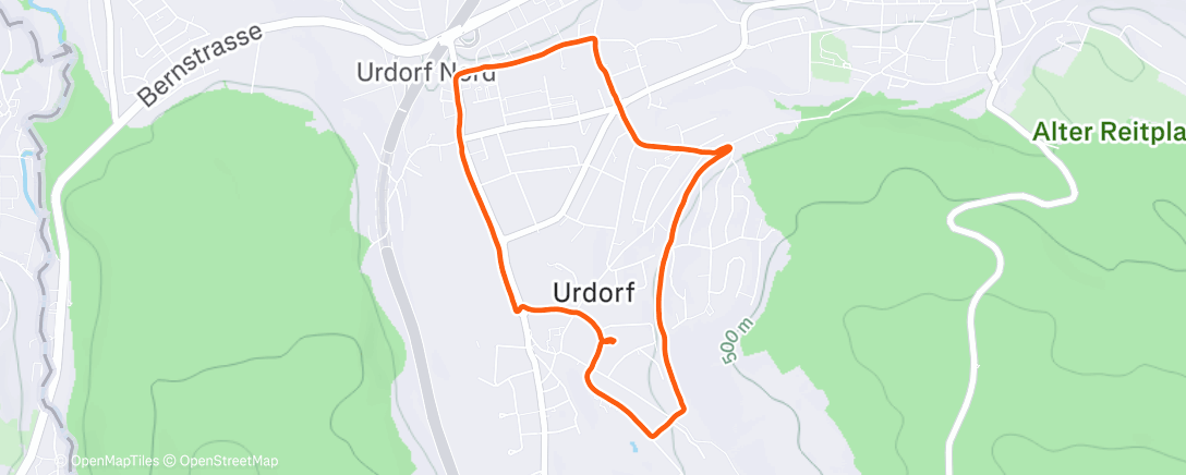 Map of the activity, Corsa serale