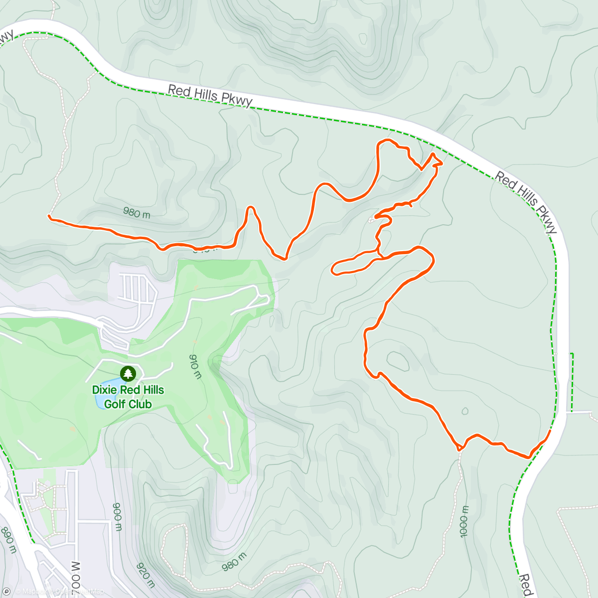 Map of the activity, City creek trail