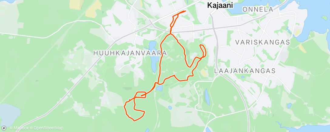 Map of the activity, Afternoon Trail Run