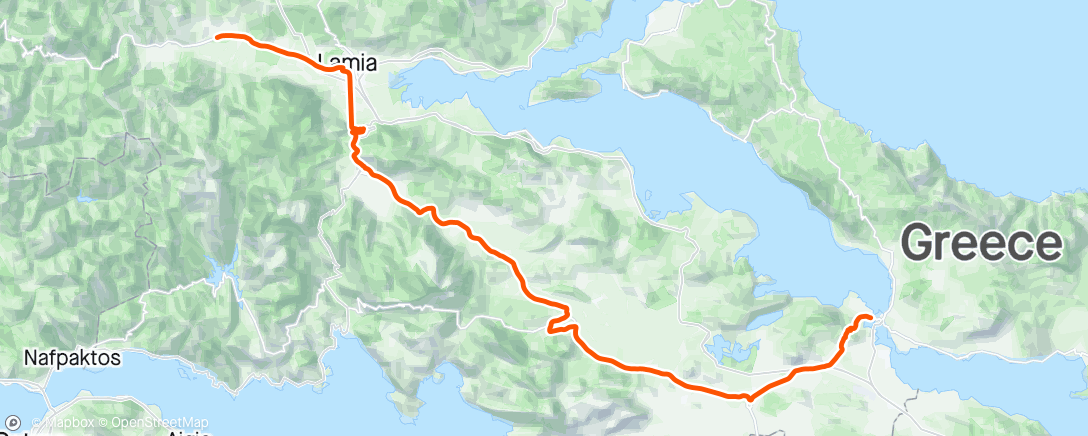 Map of the activity, 4° tappa tour of Hellas