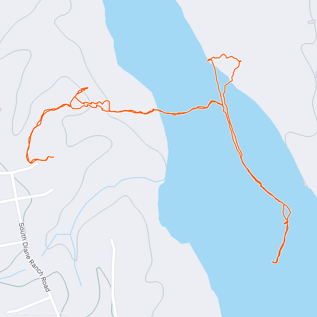 Map of the activity, Afternoon Hike