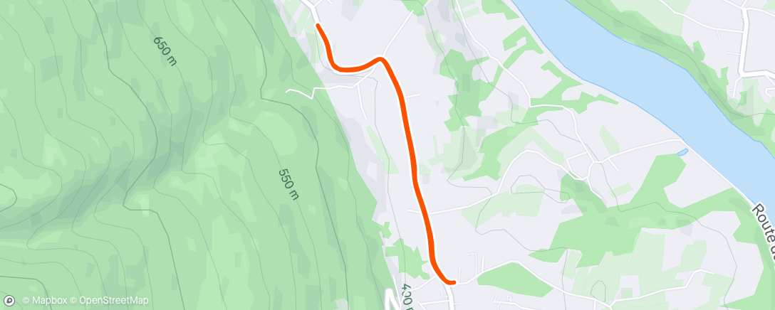 Map of the activity, Sortie VTT dans l'après-midi