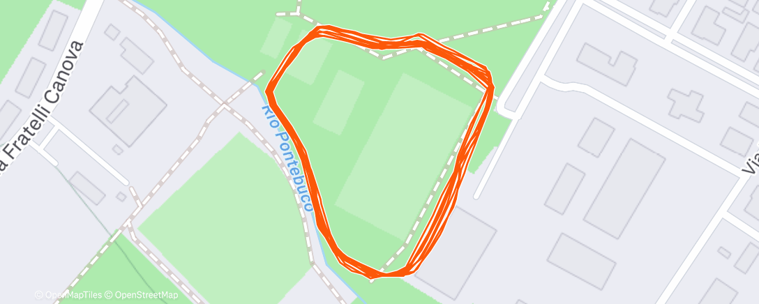 Map of the activity, Corsa serale