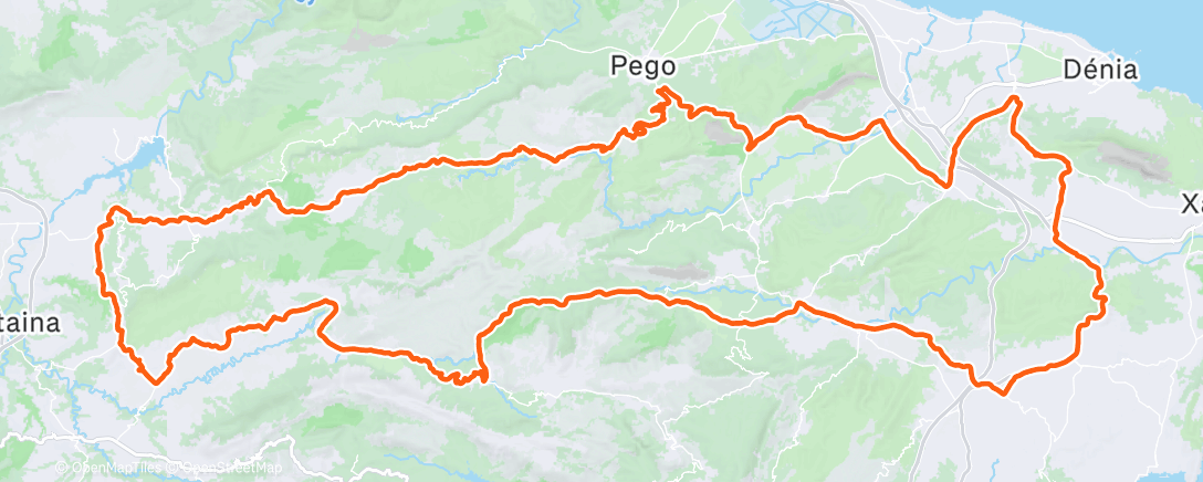 Map of the activity, Dénia 5 ☀️