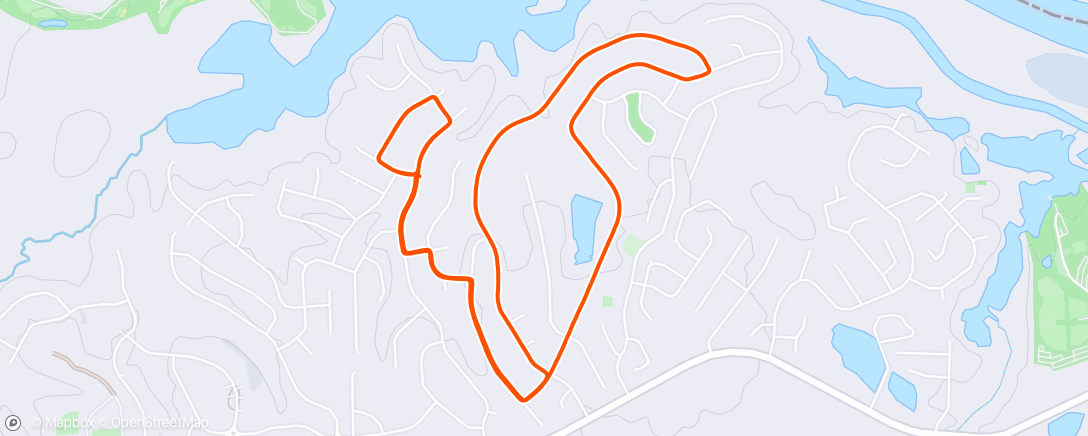 Map of the activity, Easy run with 8 x 100m strides