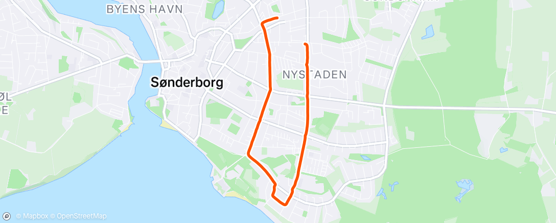 Map of the activity, Evening Run