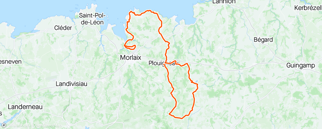 Map of the activity, Tour de Bretagne - stage 2
