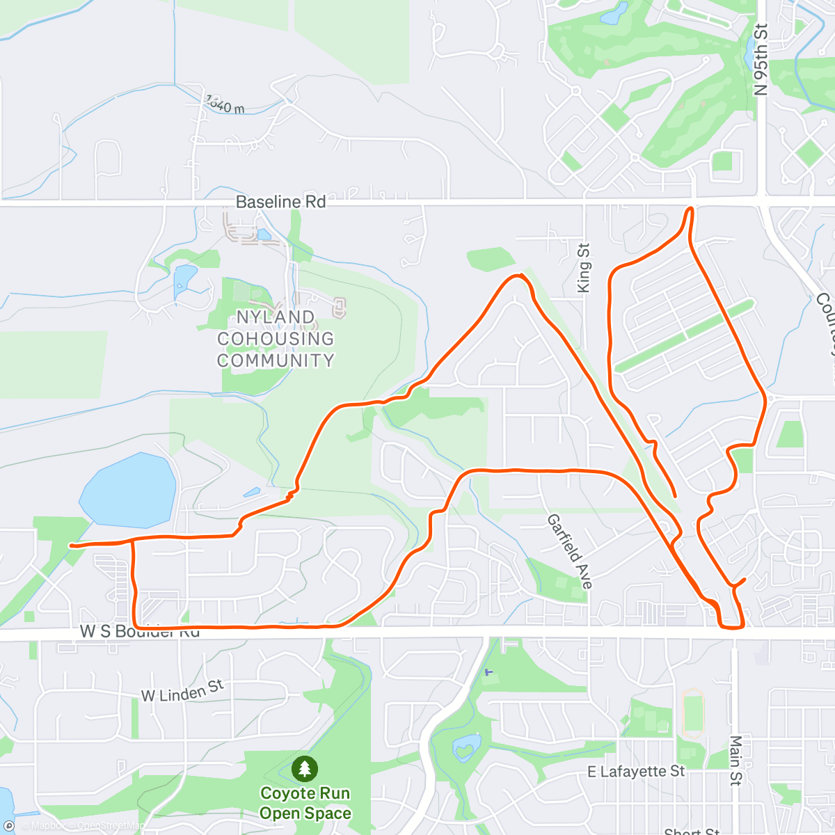 Map of the activity, Afternoon Inline Skate
