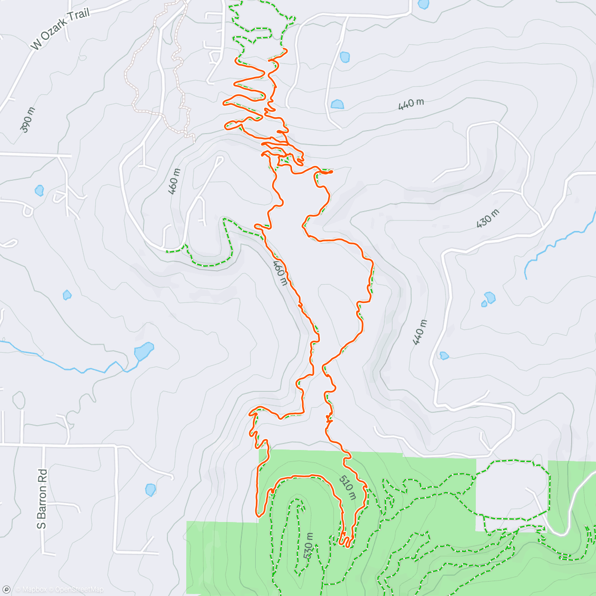 Map of the activity, Lunch Hike