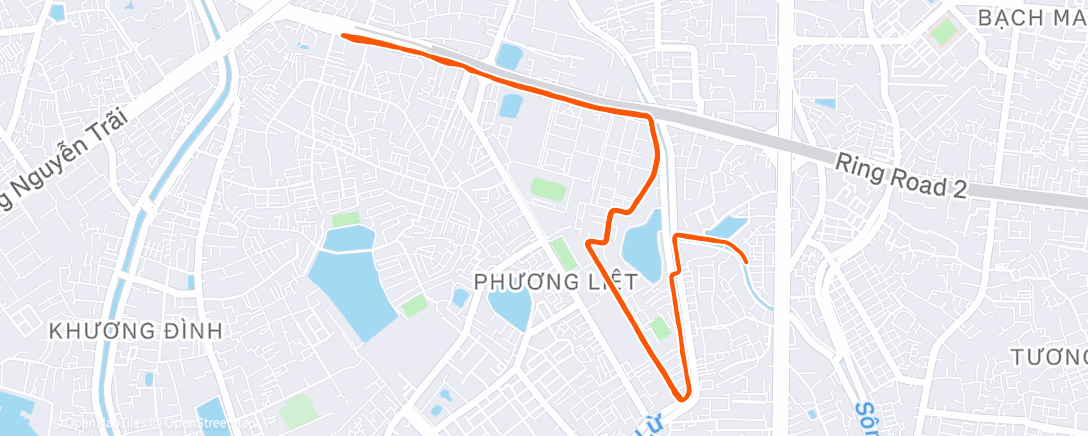 Map of the activity, Morning Run