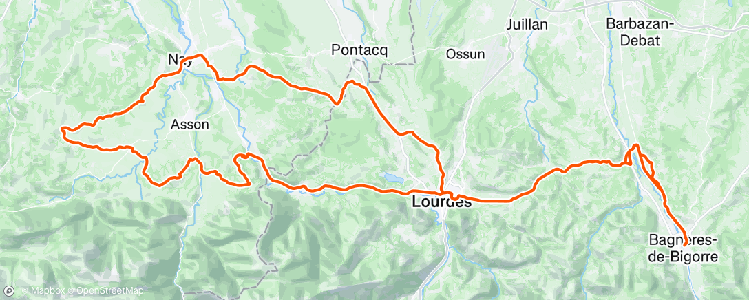 Map of the activity, Sortie vélo le matin