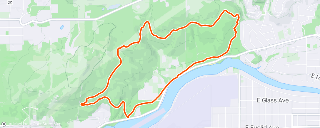 Map of the activity, Pre bikepack