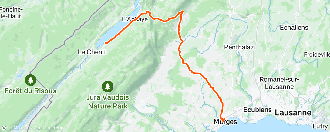 Map of the activity, 1er Mollendruz après le choc émotionnel, on s’y remet petit à petit