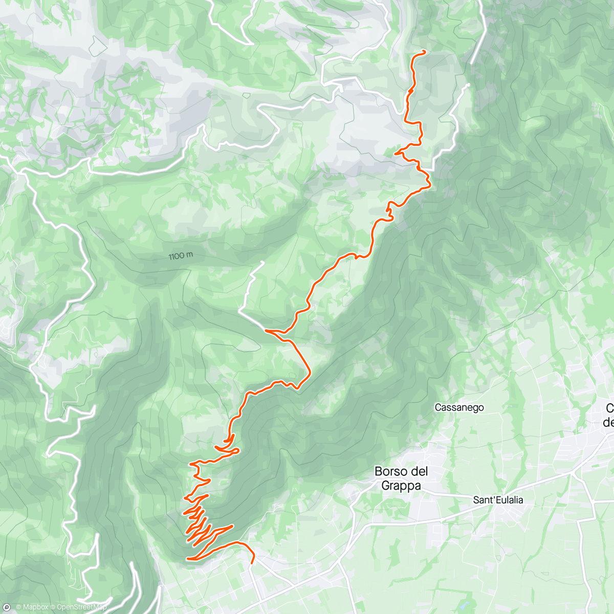 活动地图，ROUVY - Monte Grappa | Italy
