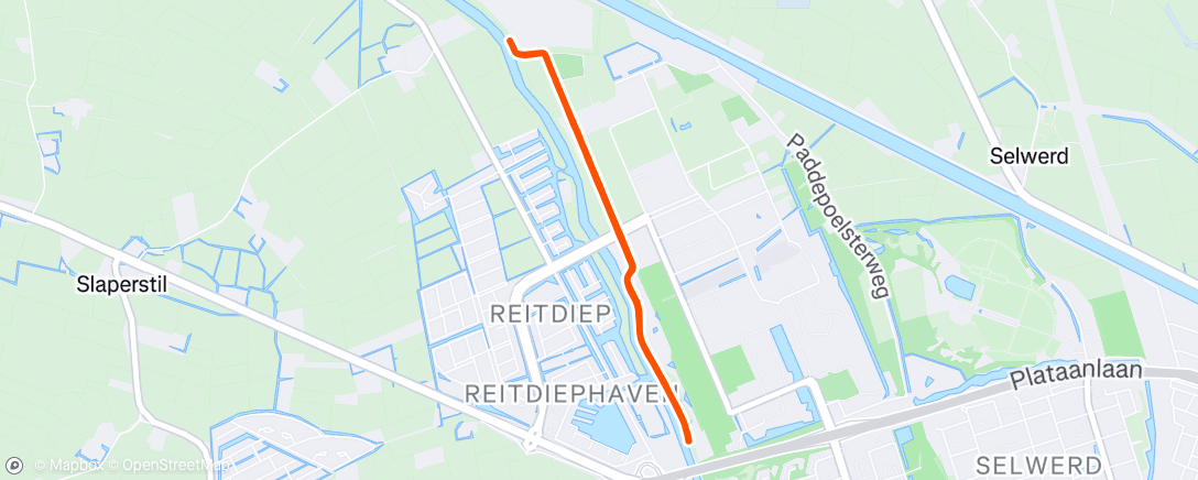 Map of the activity, Lunch Run