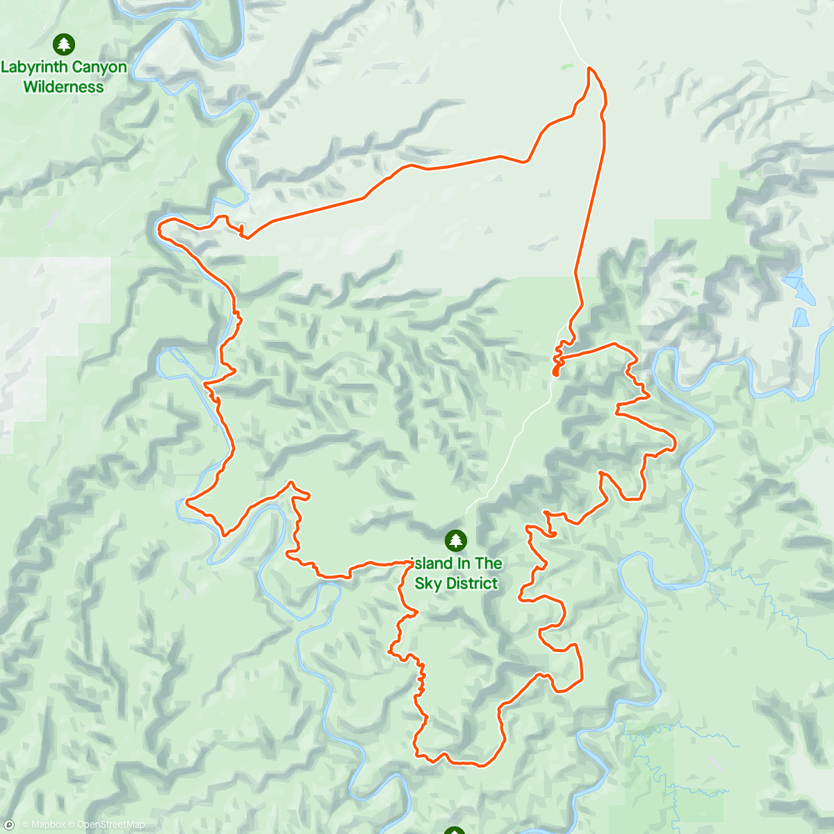 Kaart van de activiteit “White Rim Trail”