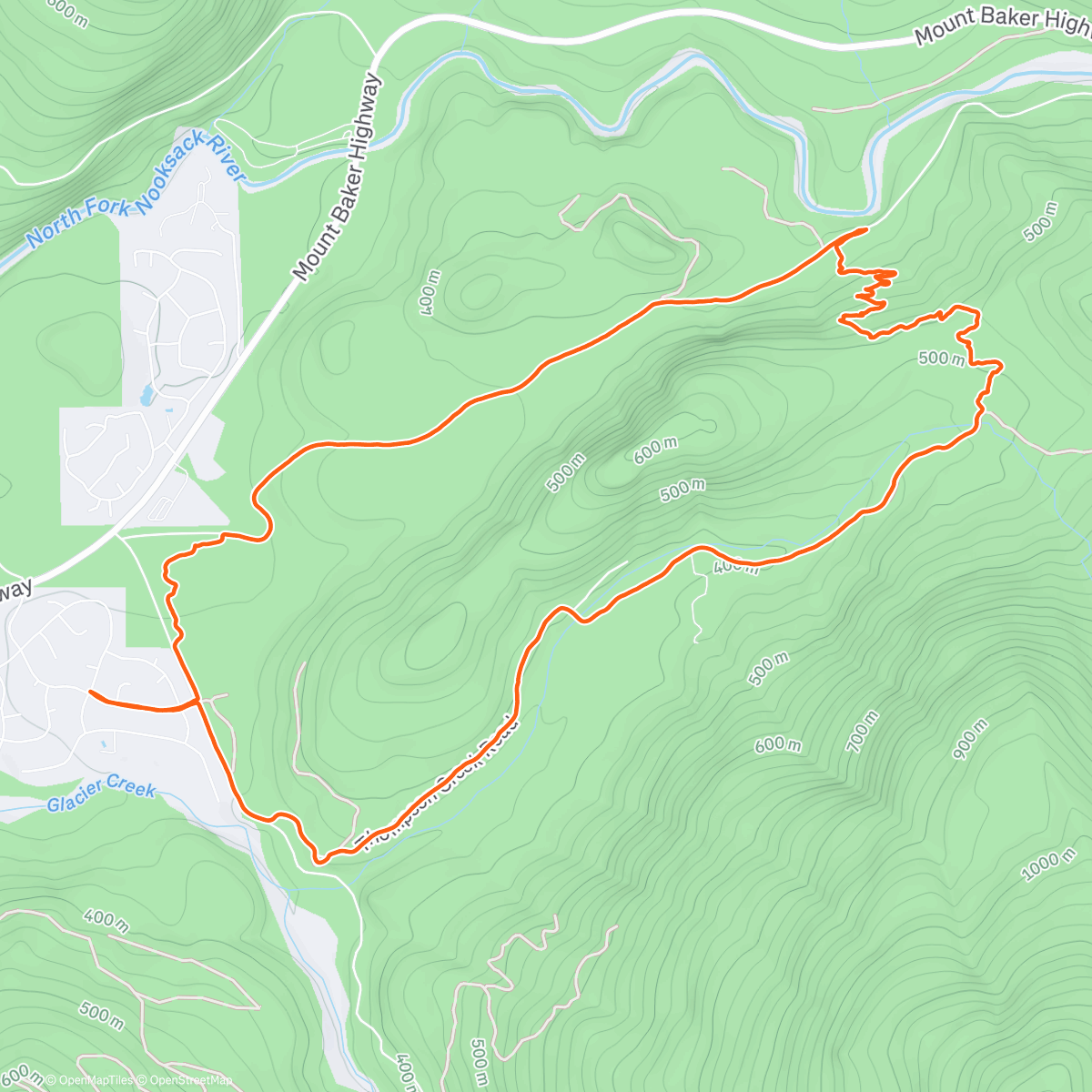 Map of the activity, Lunch Trail Run