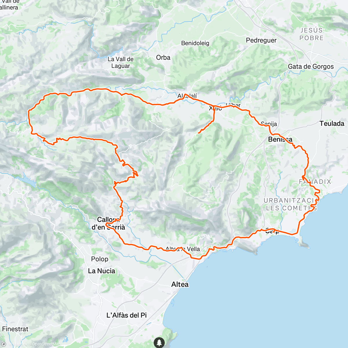 Map of the activity, Morning Ride