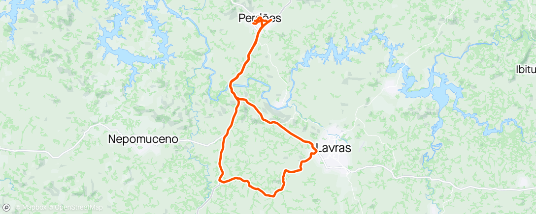 Mapa de la actividad (Pedalada de mountain bike matinal)