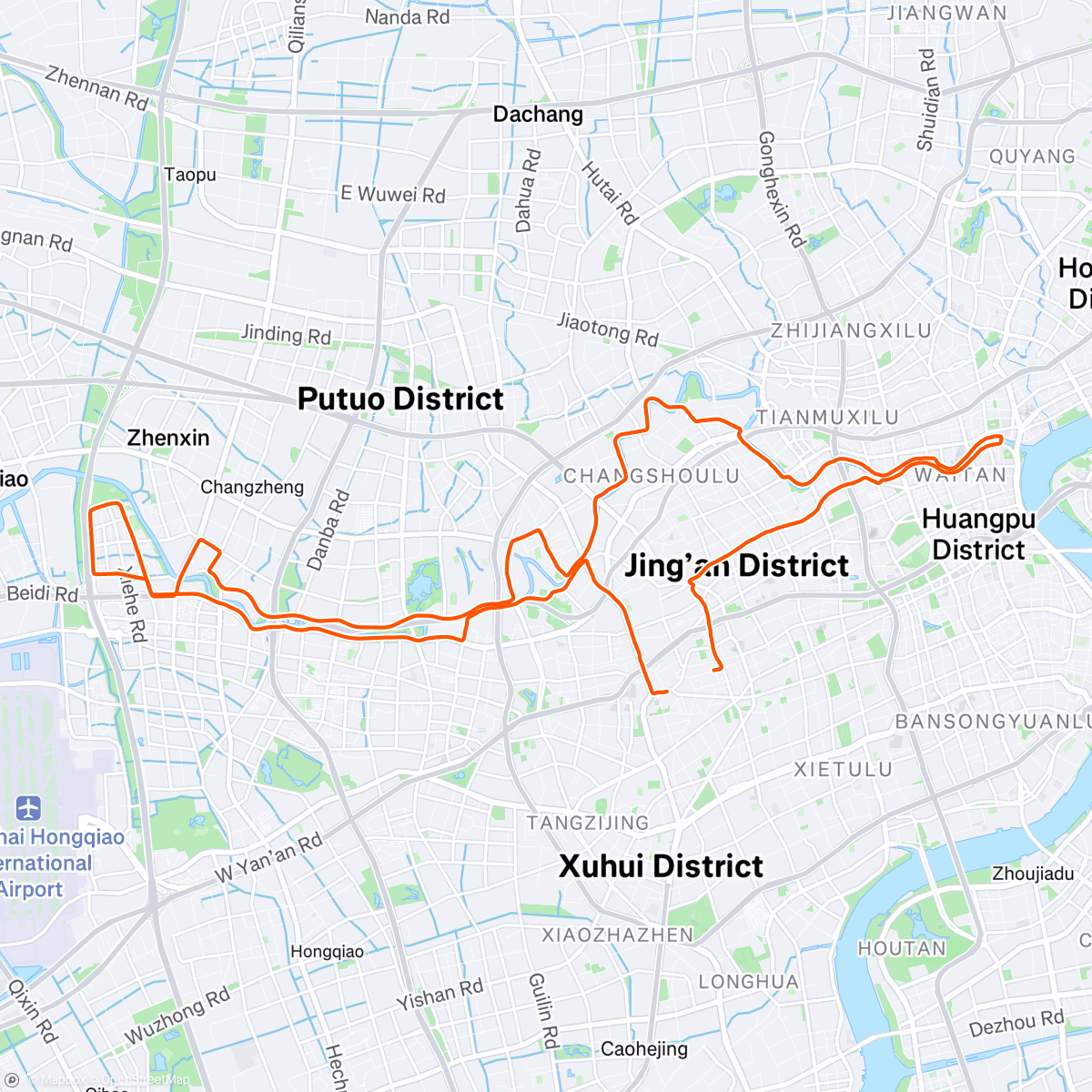 Map of the activity, Morning Ride - last ride with Felix in GCR