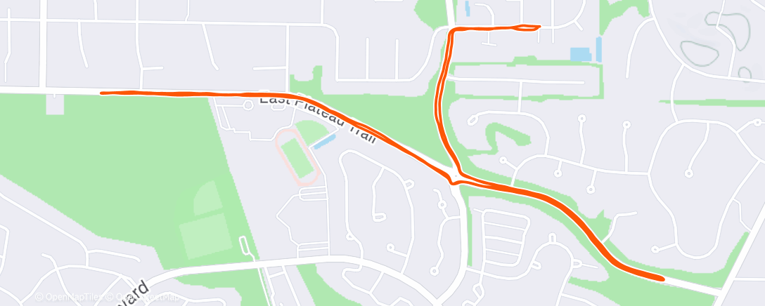 Map of the activity, Afternoon Run - Xmas Eve on the (sadly) wet roads