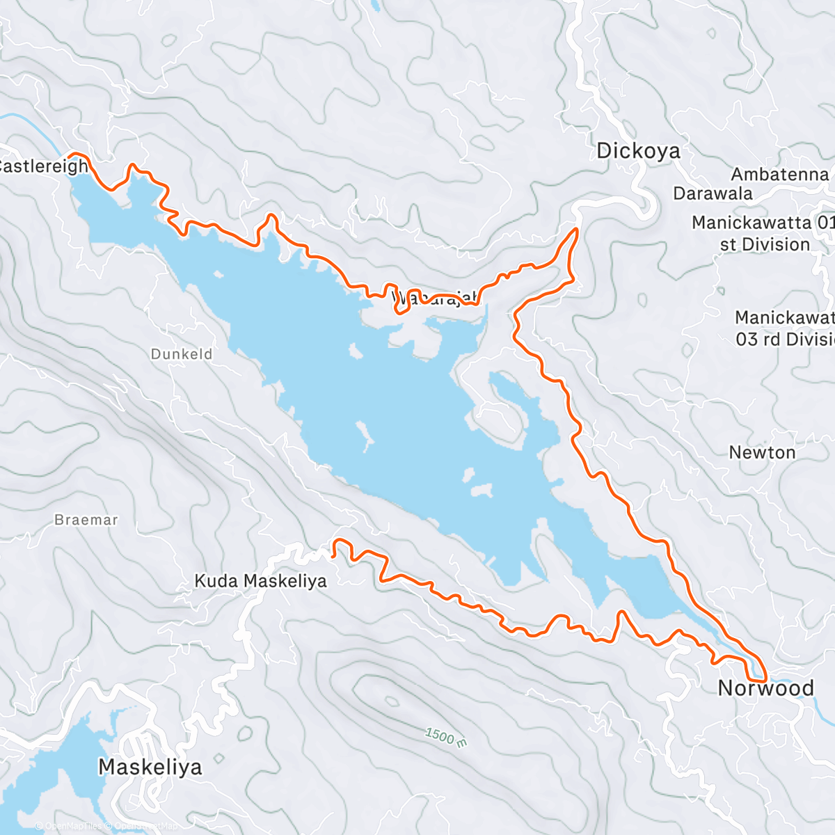 Карта физической активности (ROUVY - To Adams Peak / Srí Pada | Sri Lanka)