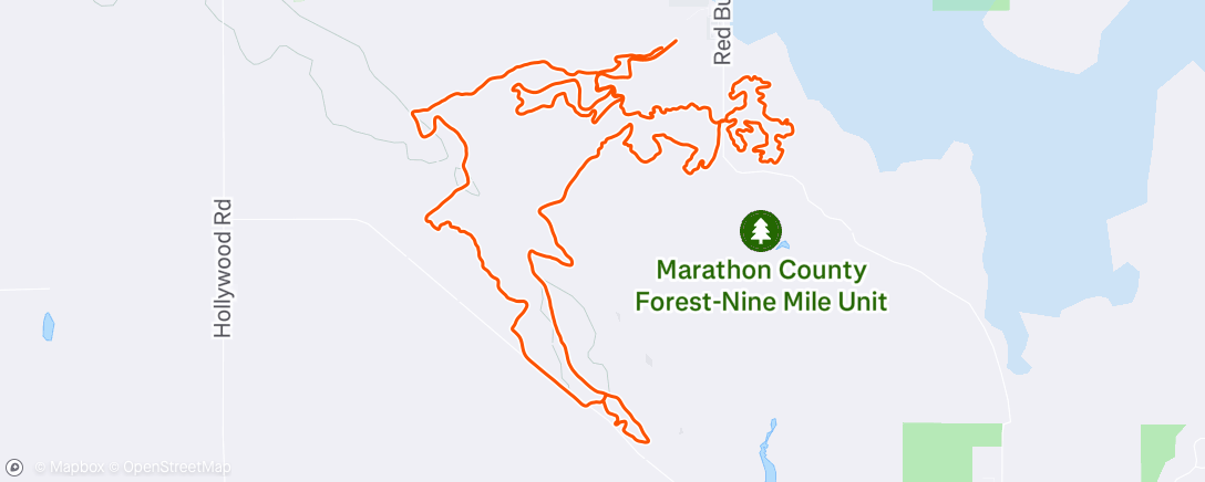 Map of the activity, Afternoon Mountain Bike Ride