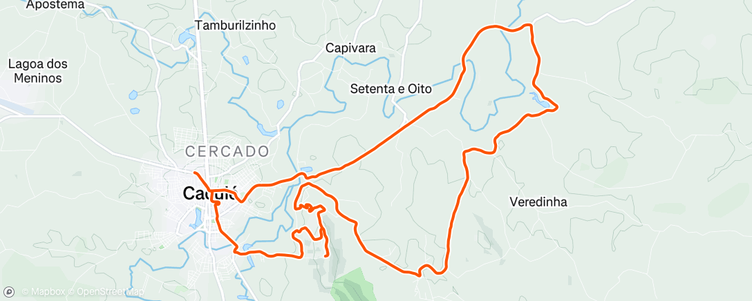 Map of the activity, Pedalada matinal