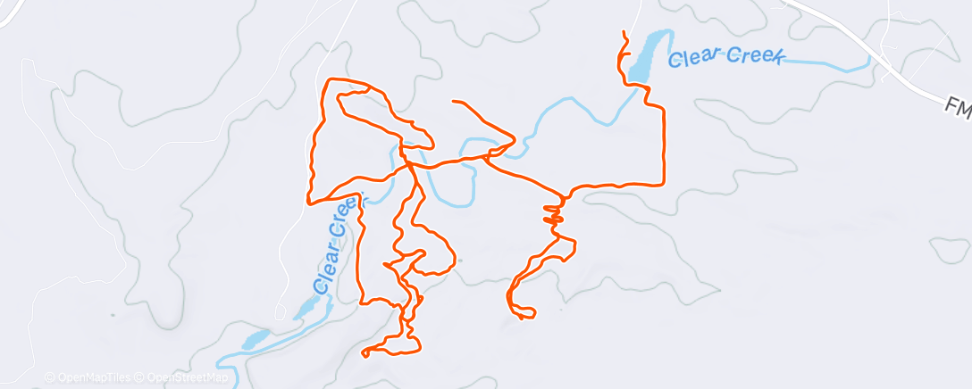 Map of the activity, RPR Texas Enduro