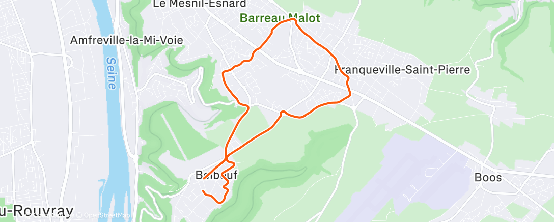 Карта физической активности (Trail en soirée)