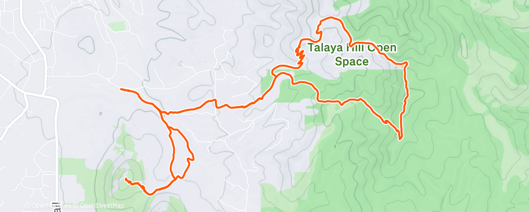 Map of the activity, Morning Hike