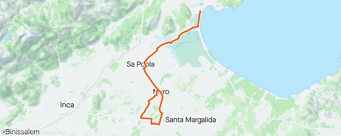Map of the activity, Kort tur til Sa Pabola og Muro