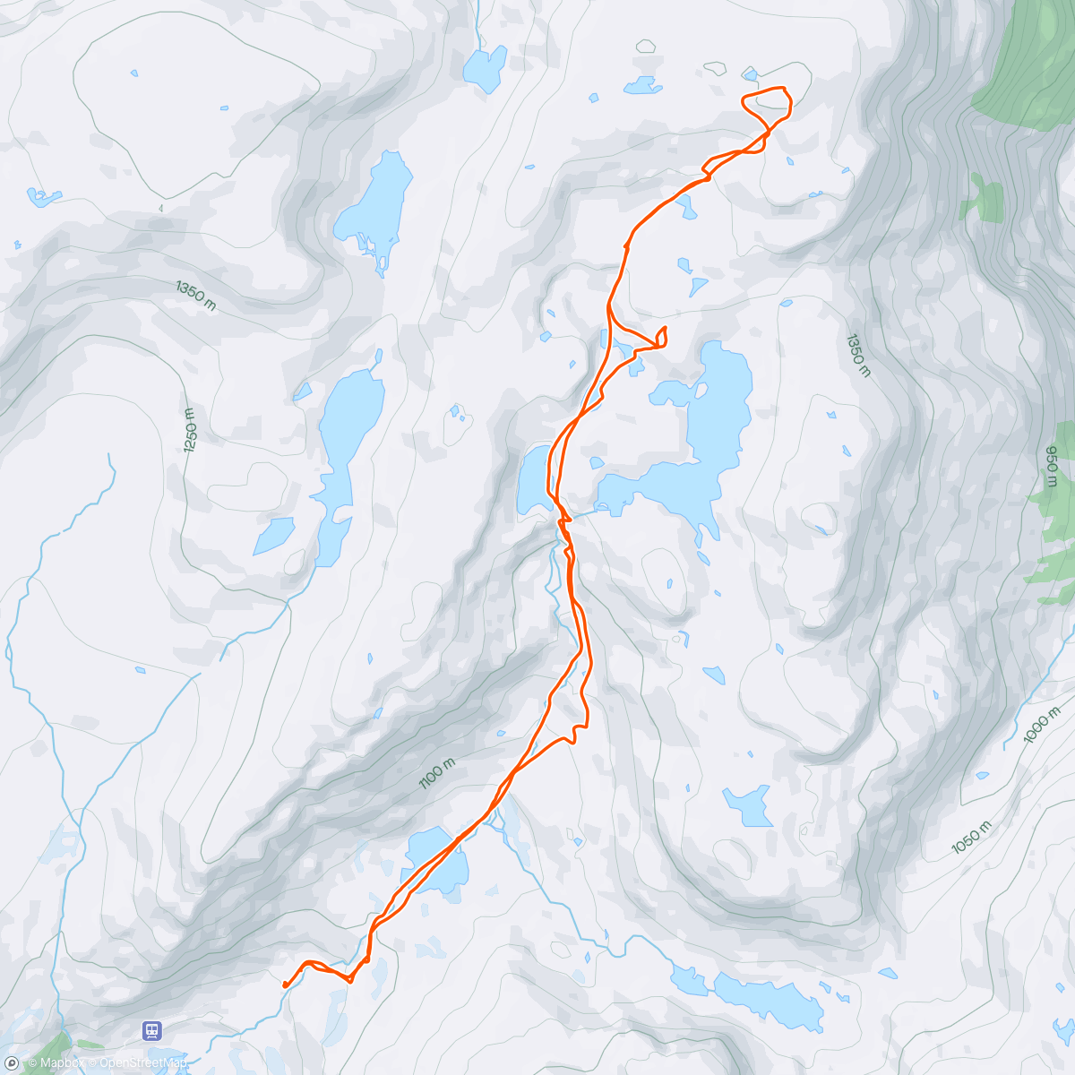 Map of the activity, Årets siste skitur