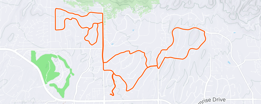 Map of the activity, Afternoon Ride